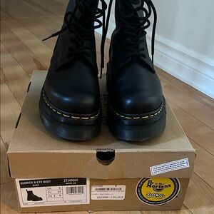 Dr. Martens Black Boots with Yellow Accents